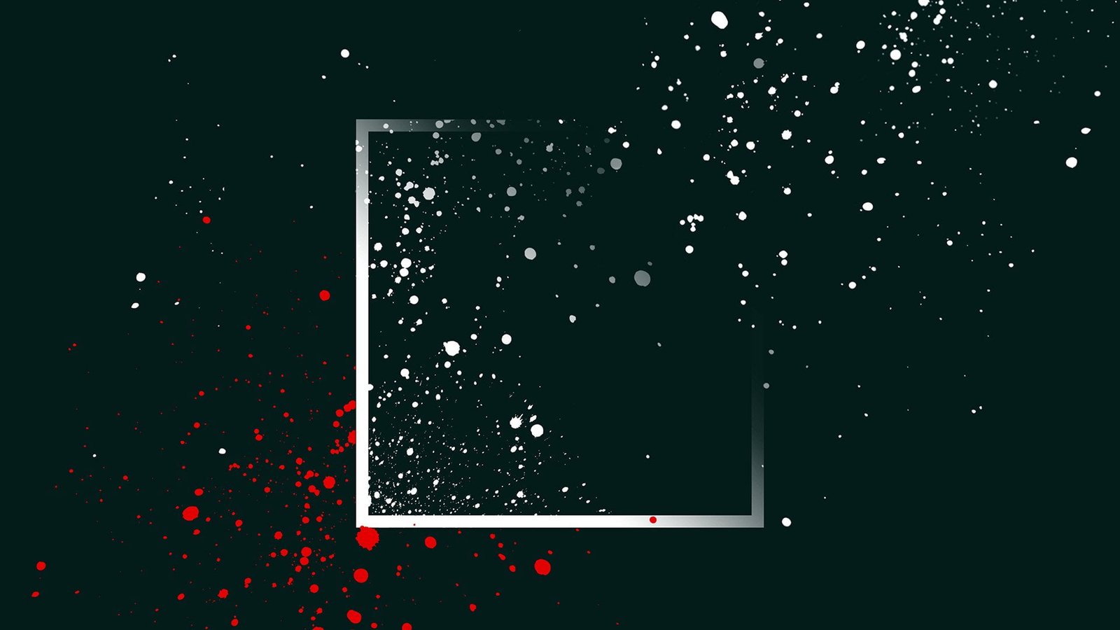 silver frame border black white and red artwork abstract 16