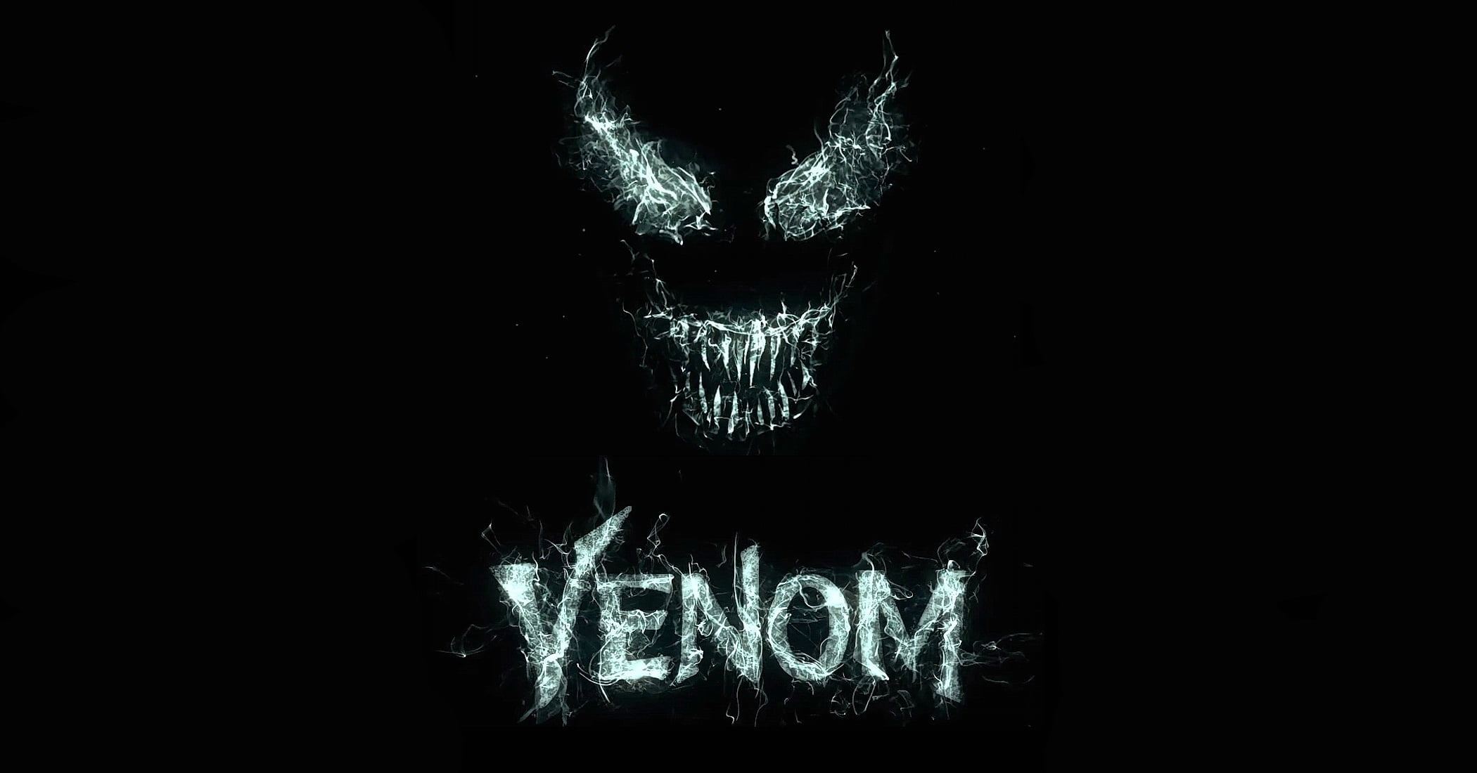 Venom digital wallpaper background Eyes black Sony Logo 2k