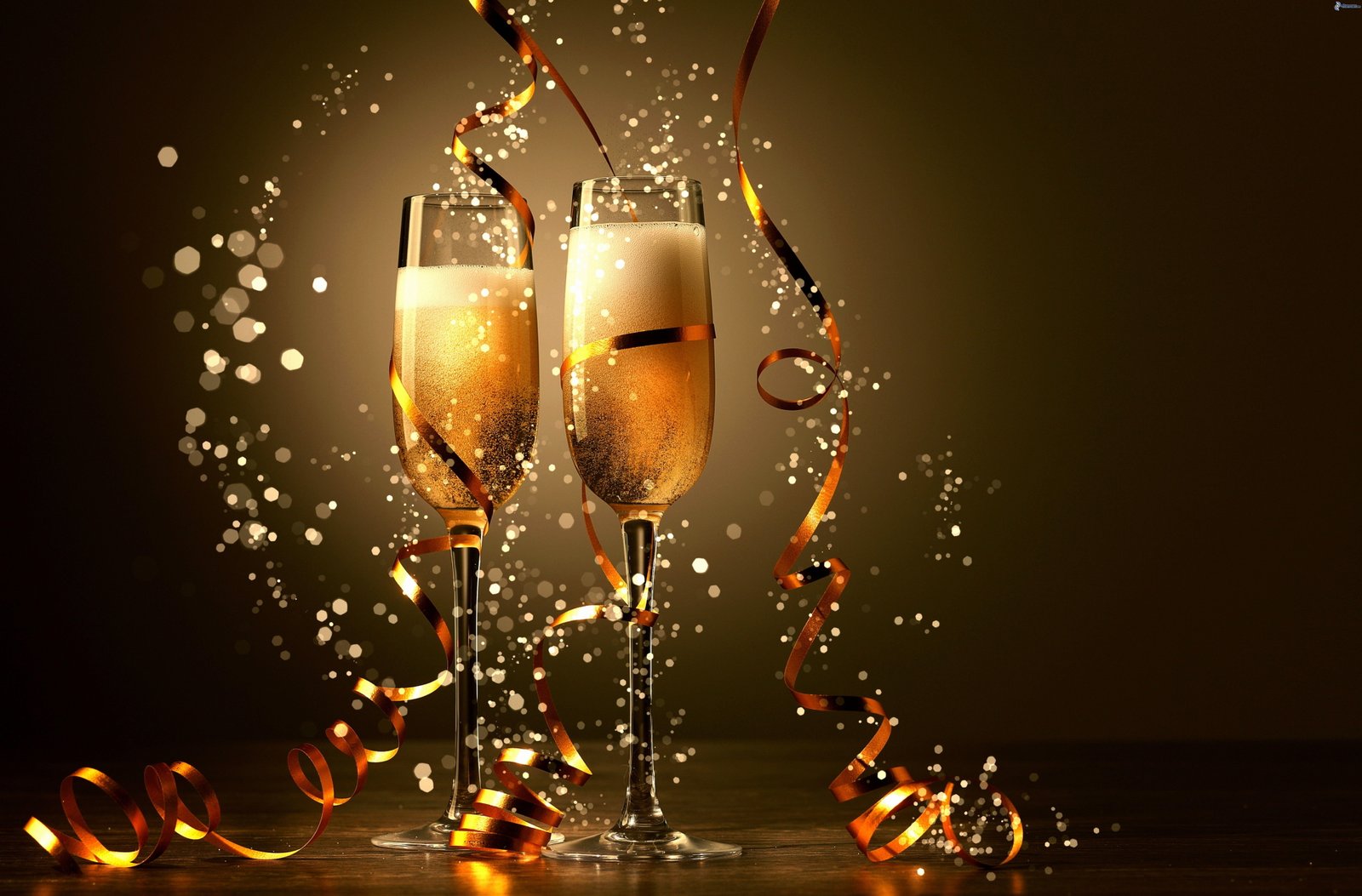 Holidays Christmas and New Year Champagne Stemware Ribbon 2k 4k 5k