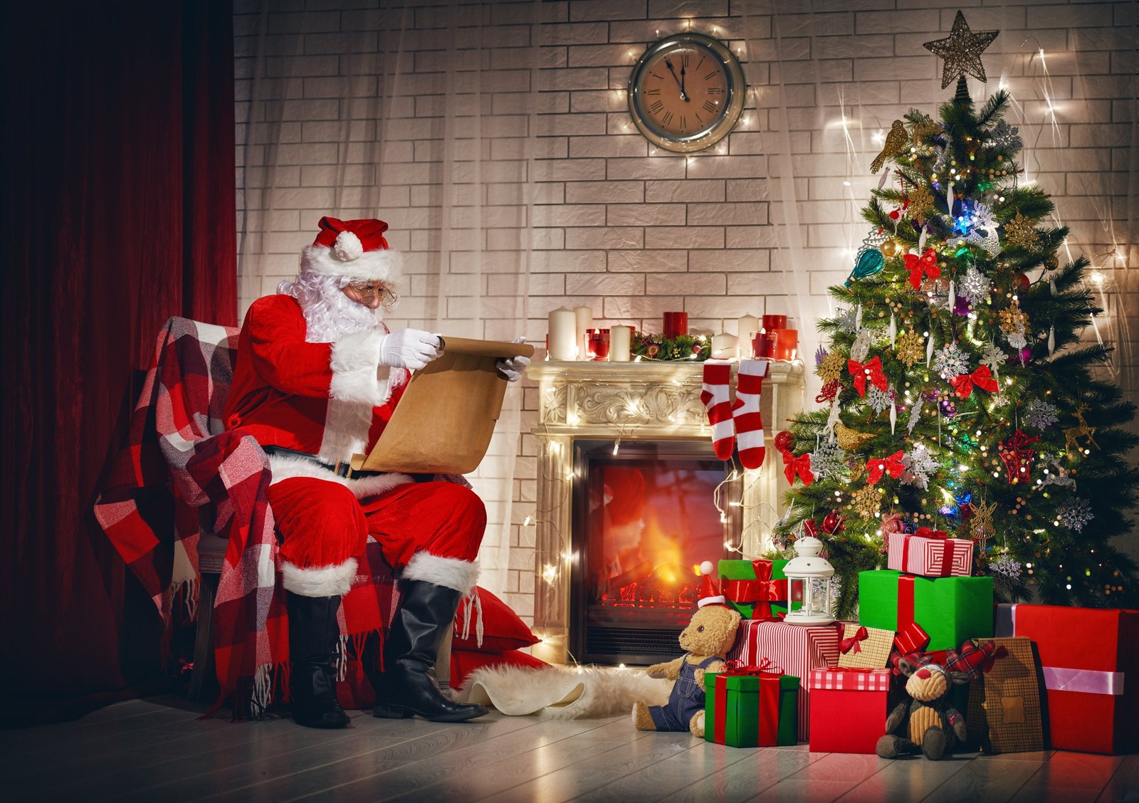 Santa Claus New Year Christmas merry christmas decoration 2k 4k