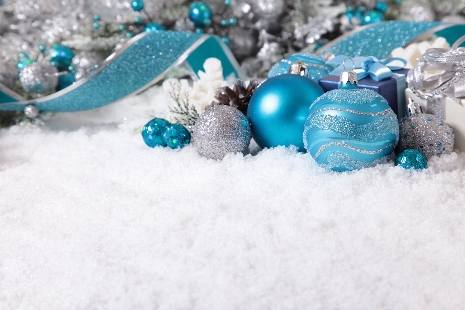 blue and gray bauble lot snow decoration balls New Year Christmas 2k 4k 5k