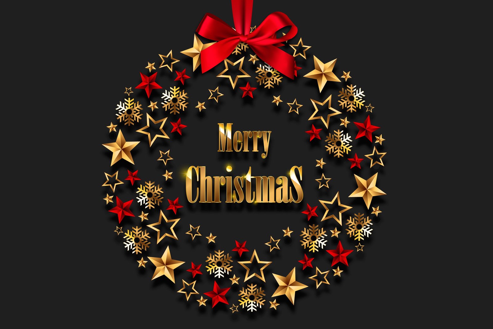 decoration gold New Year Christmas golden black background 2k 4k 5k