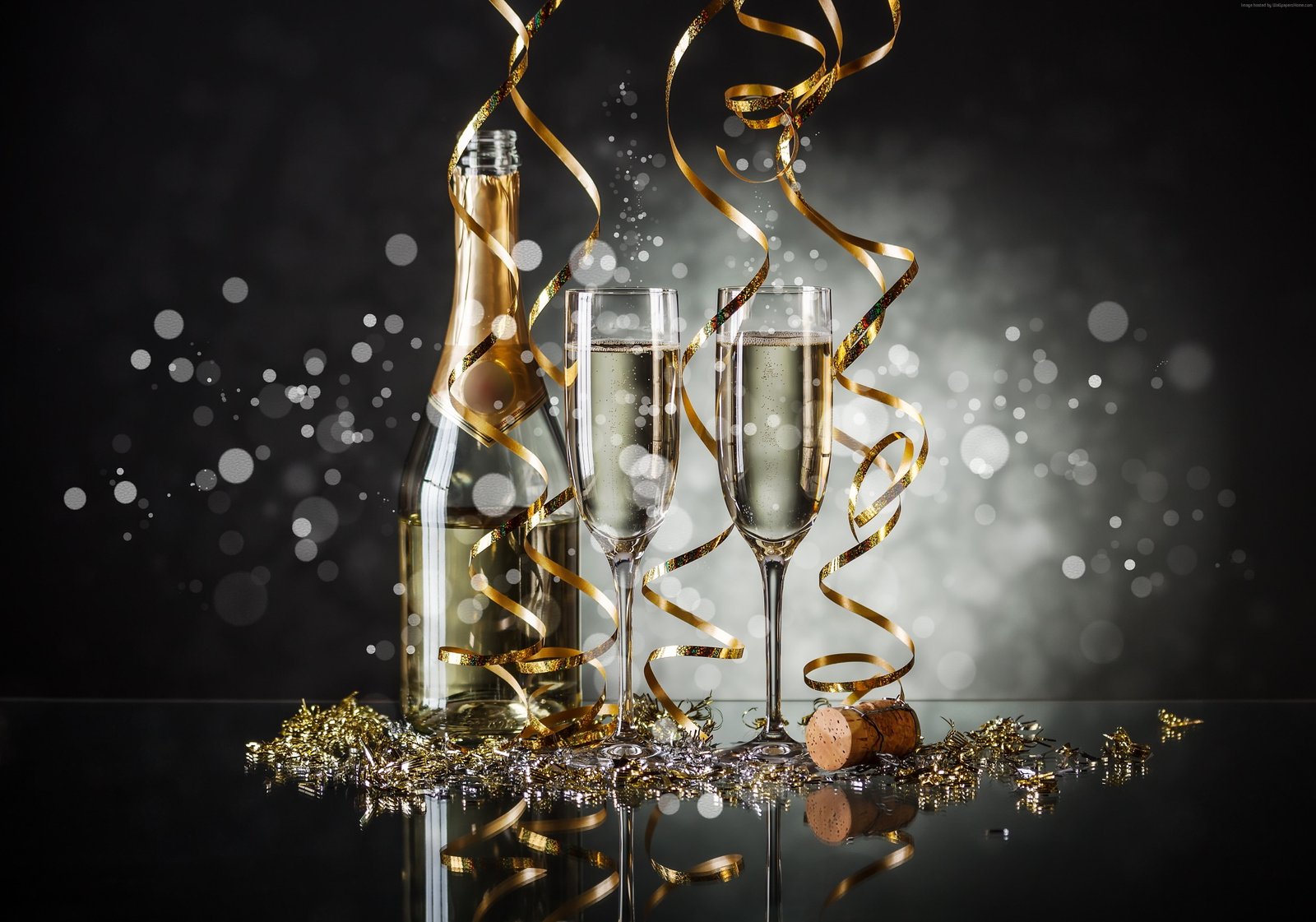 Christmas champagne New Year 2k 4k
