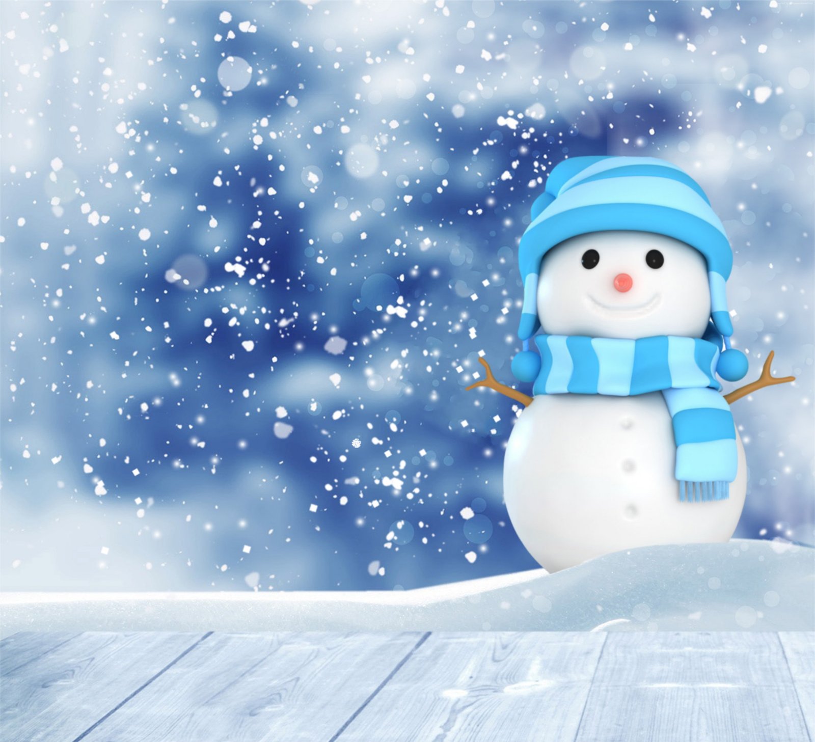Christmas snowman winter New Year cold temperature 2k 4k