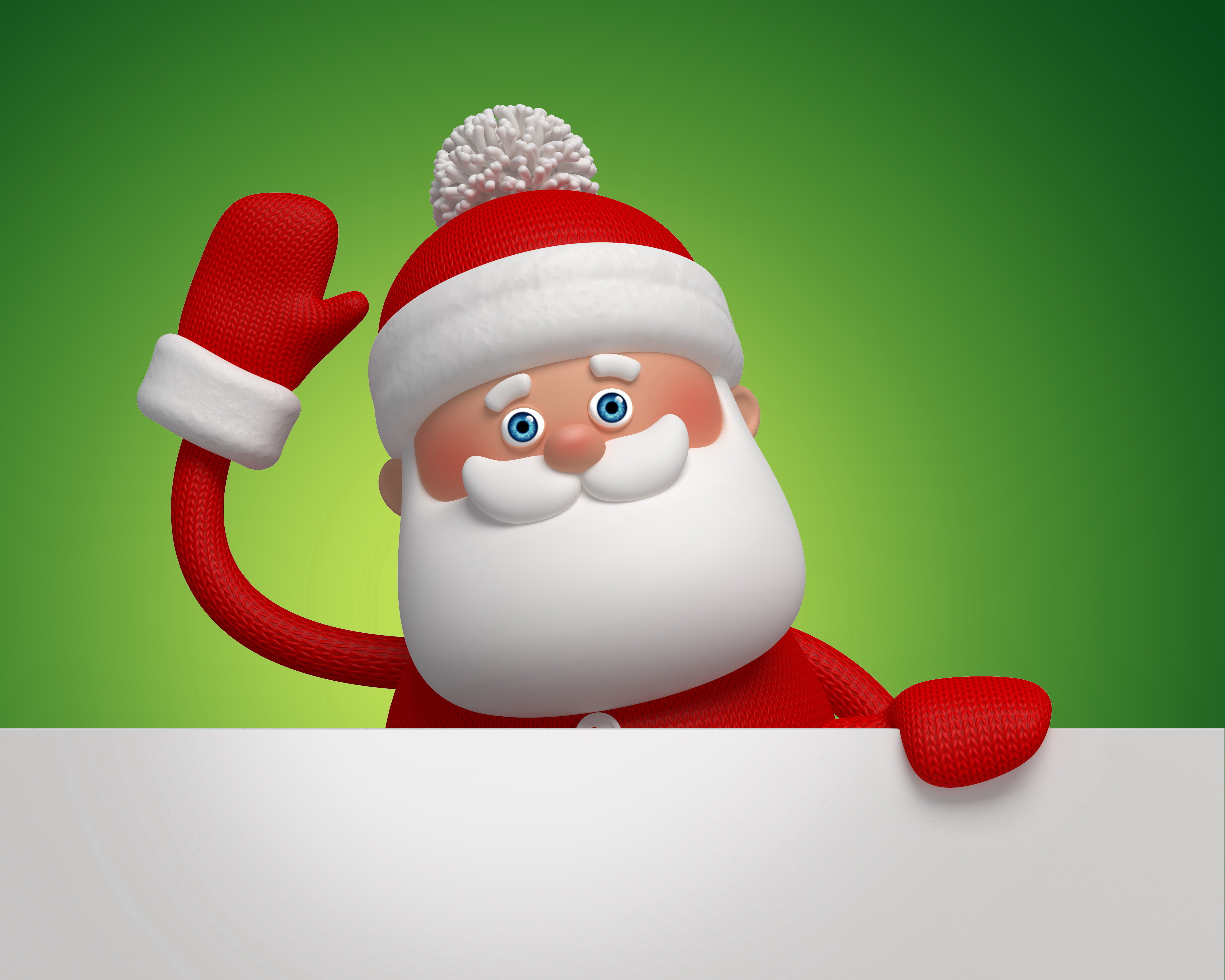Santa Claus wallpaper holiday new year Christmas banner 2k 4k 5k