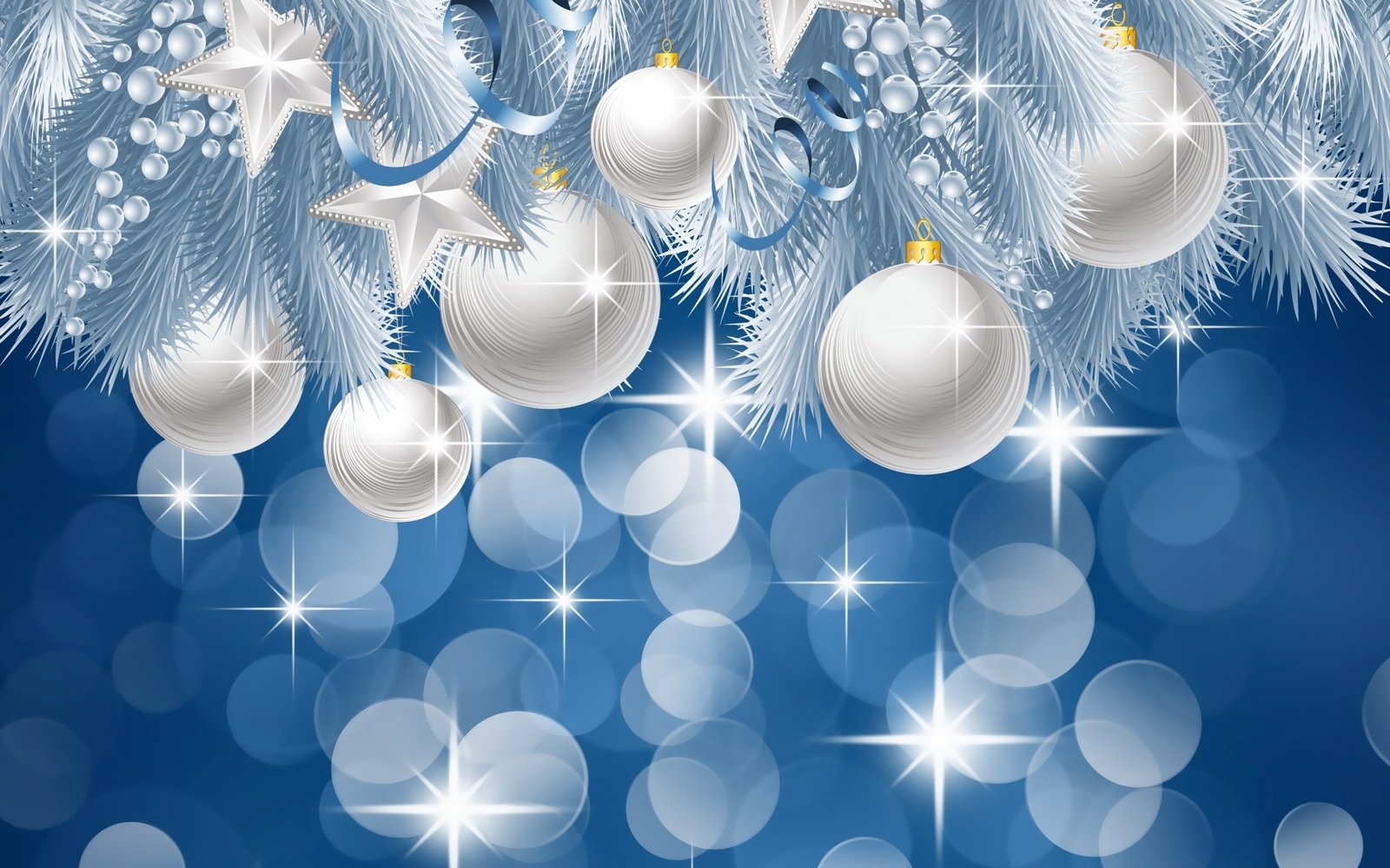 Christmas New Year ornaments sparkles vector art 2k
