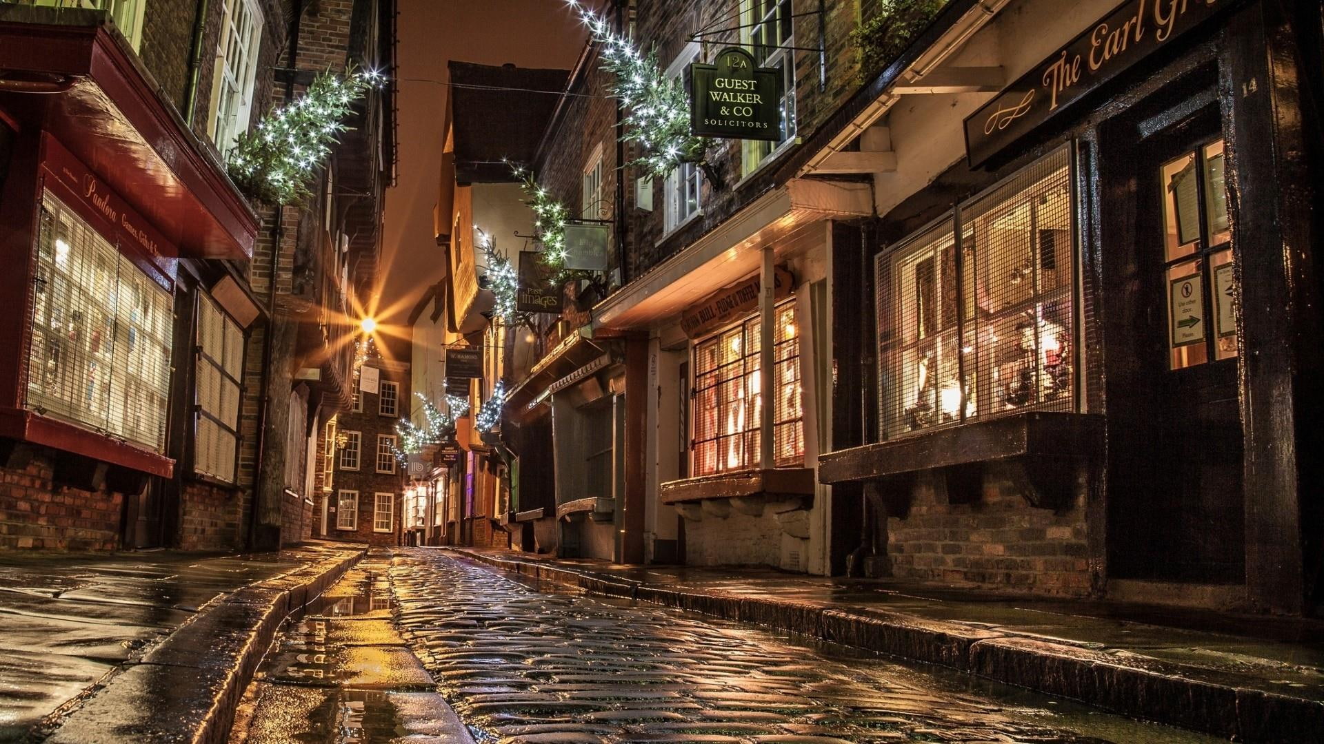 night united kingdom europe london cozy street alley