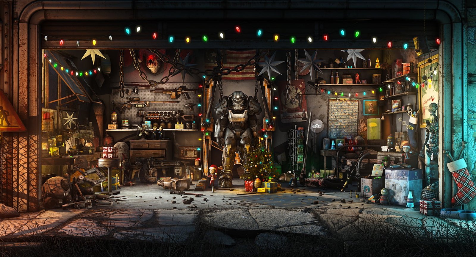 The game Christmas New year Weapons Decoration Garage 2k