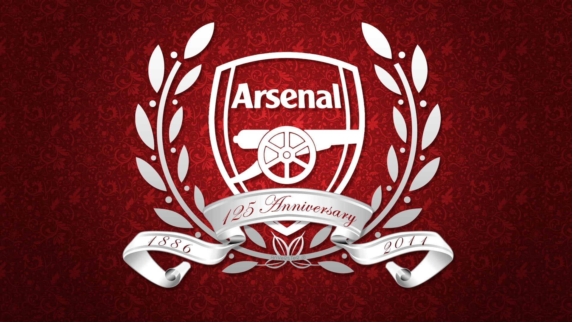 white Arsenal Anniversary logo Fc soccer clubs