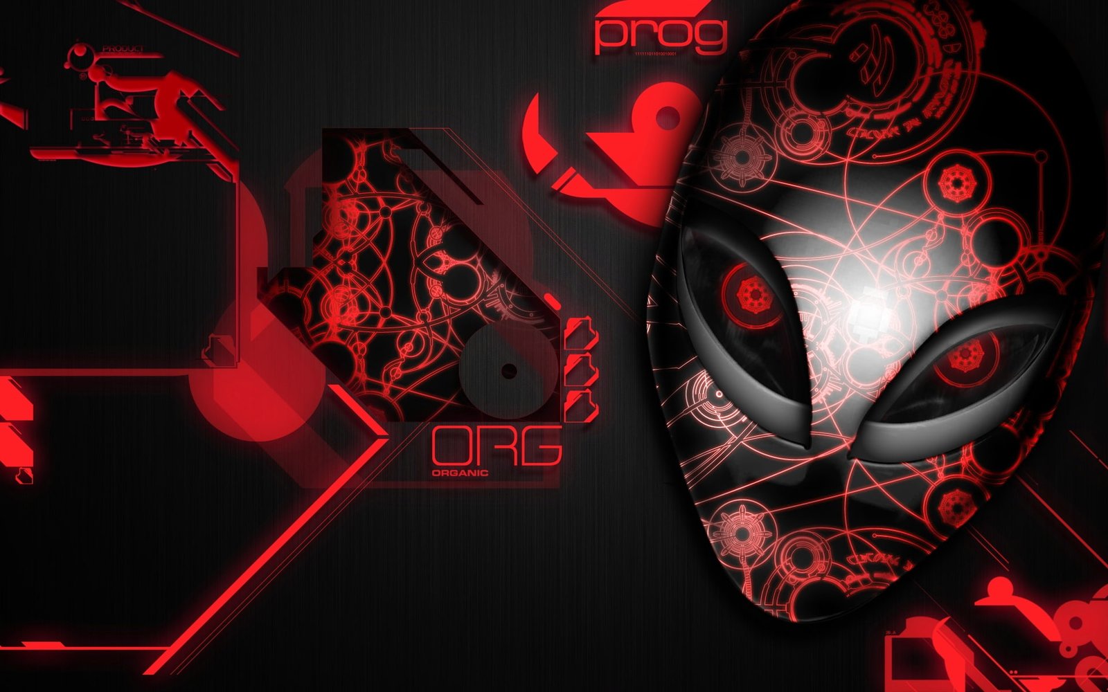 alienware logo Technology red no people night illuminated