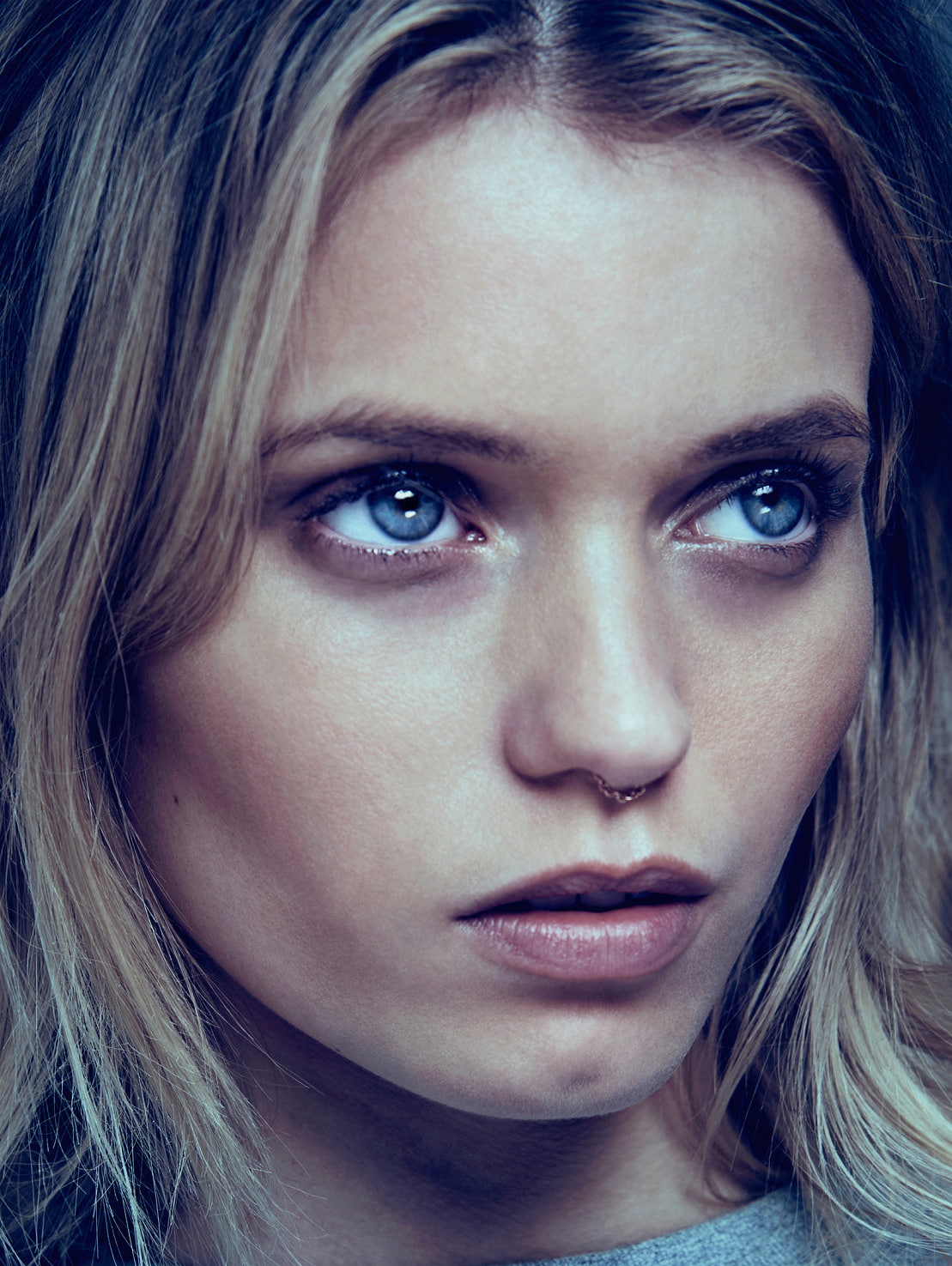 Abbey Lee Kershaw actress model face blue eyes blonde