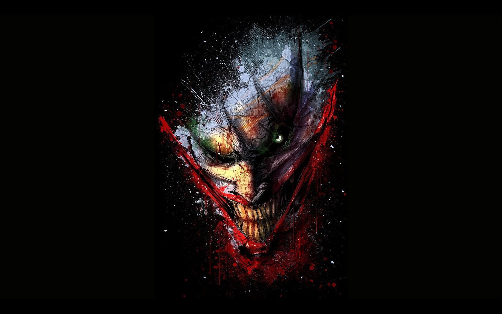 The Joker painting Batman red black Color backgrounds abstract