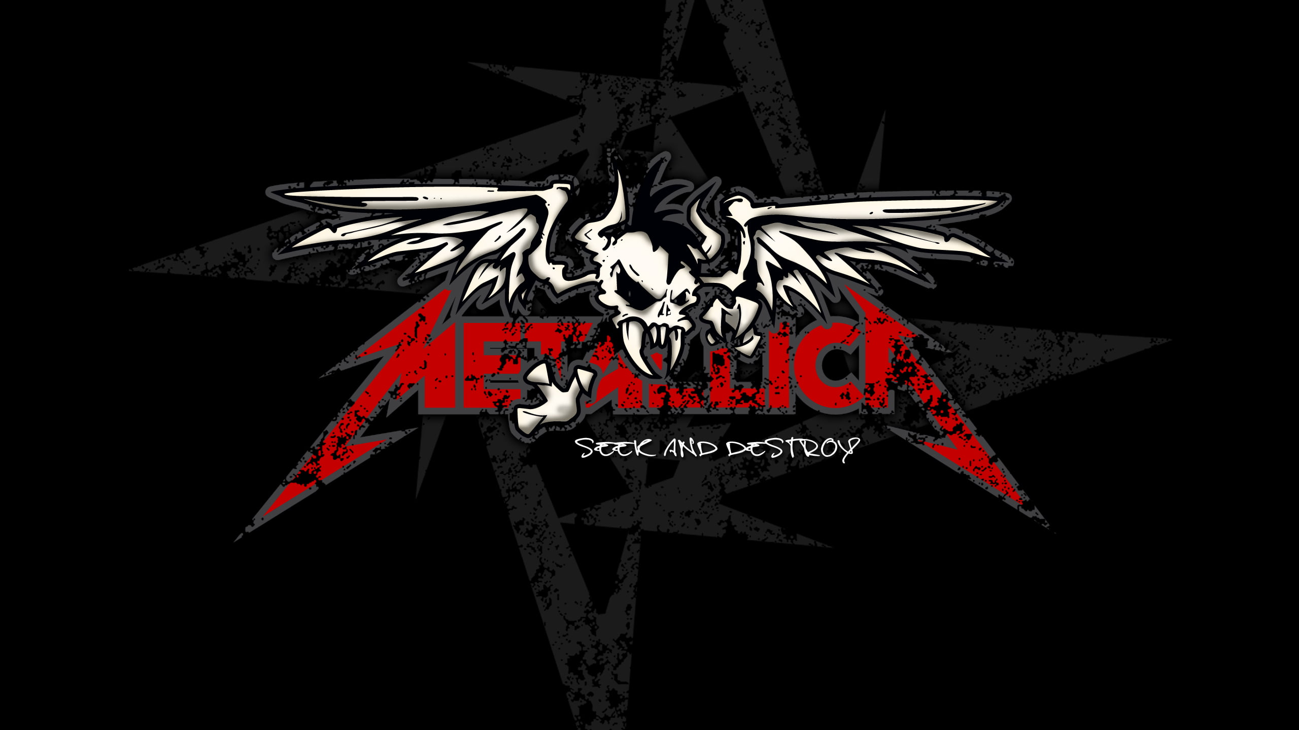 Metallica Seek and Destroy wallpaper sake red vector black Color 2k