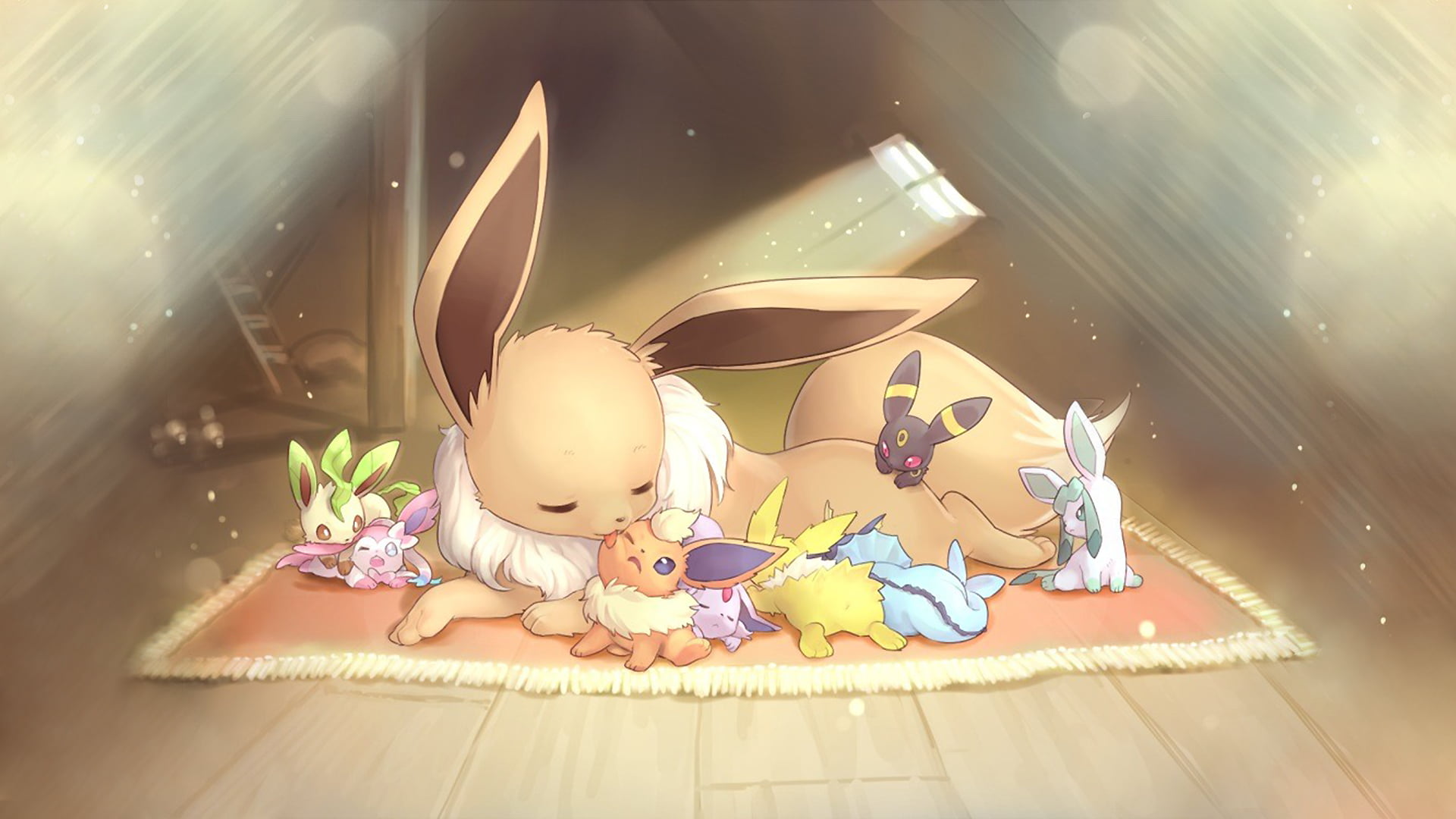 Eevee illustration Pok mon Vaporeon Jolteon Flareon Espeon