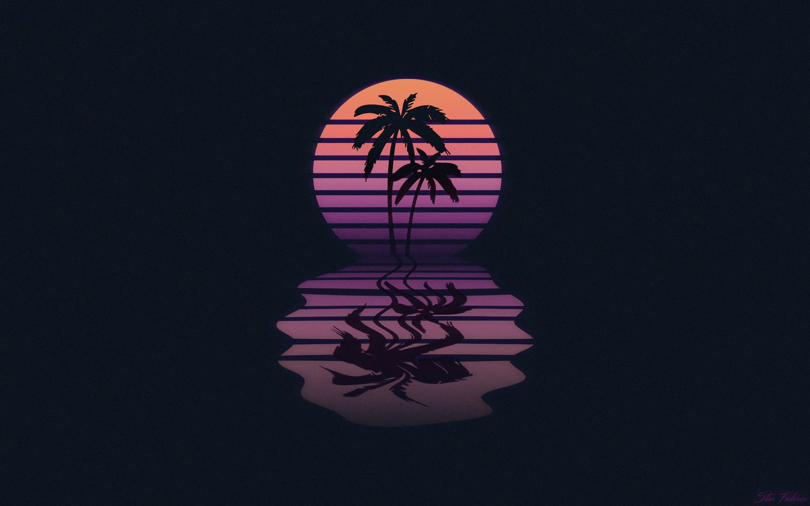 silhouette of coconut tree illustration two trees and sun