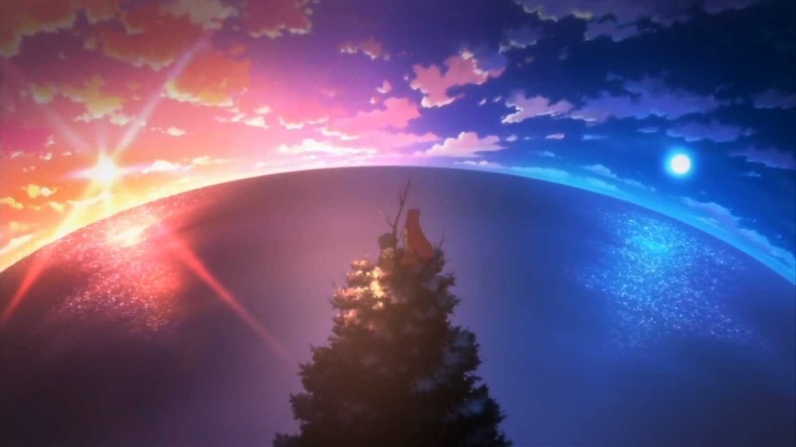 green Christmas tree Tengen Toppa Gurren Lagann sky nature