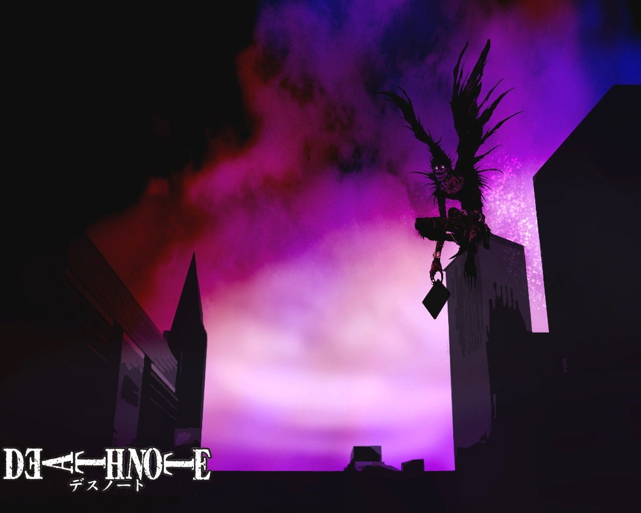 Death Note wallpaper Anime Ryuk night dark illuminated