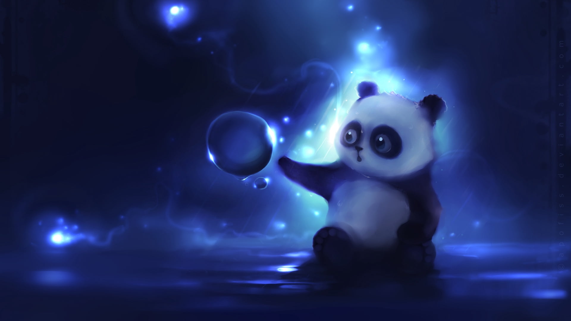 white and black panda wallpaper art apofiss night backgrounds