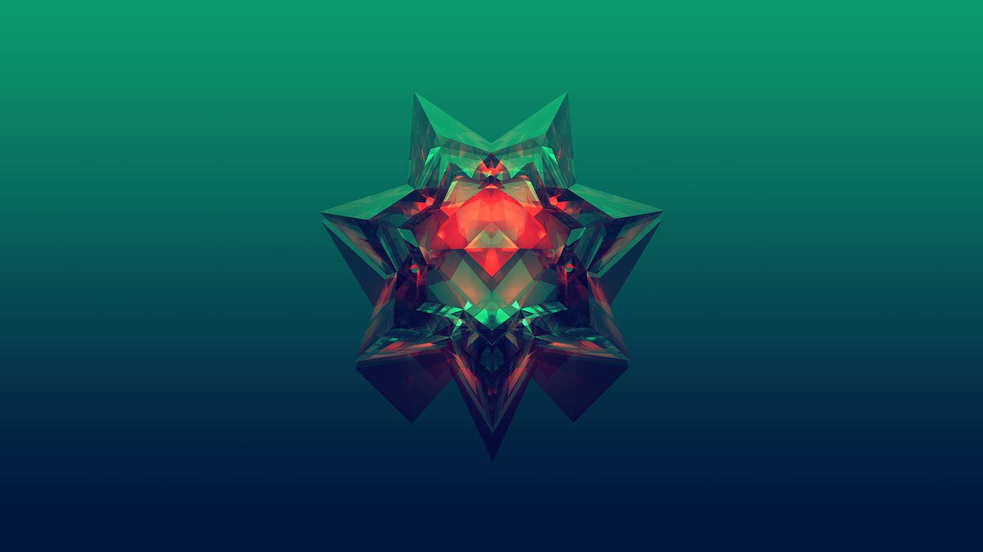 crystal wallpaper abstract Facets Justin Maller gradient