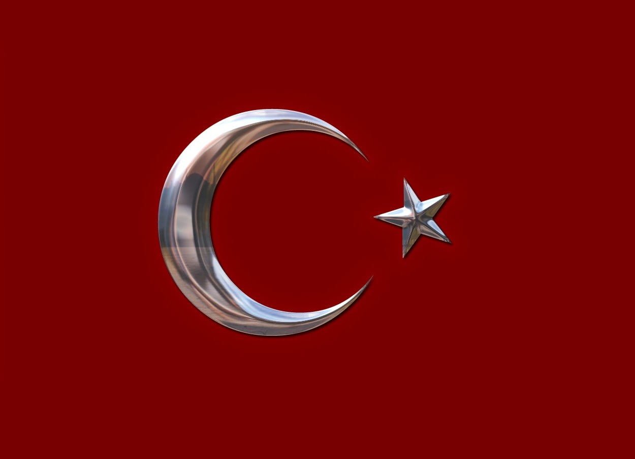 Turkey flag Turkish red star shape celebration christmas