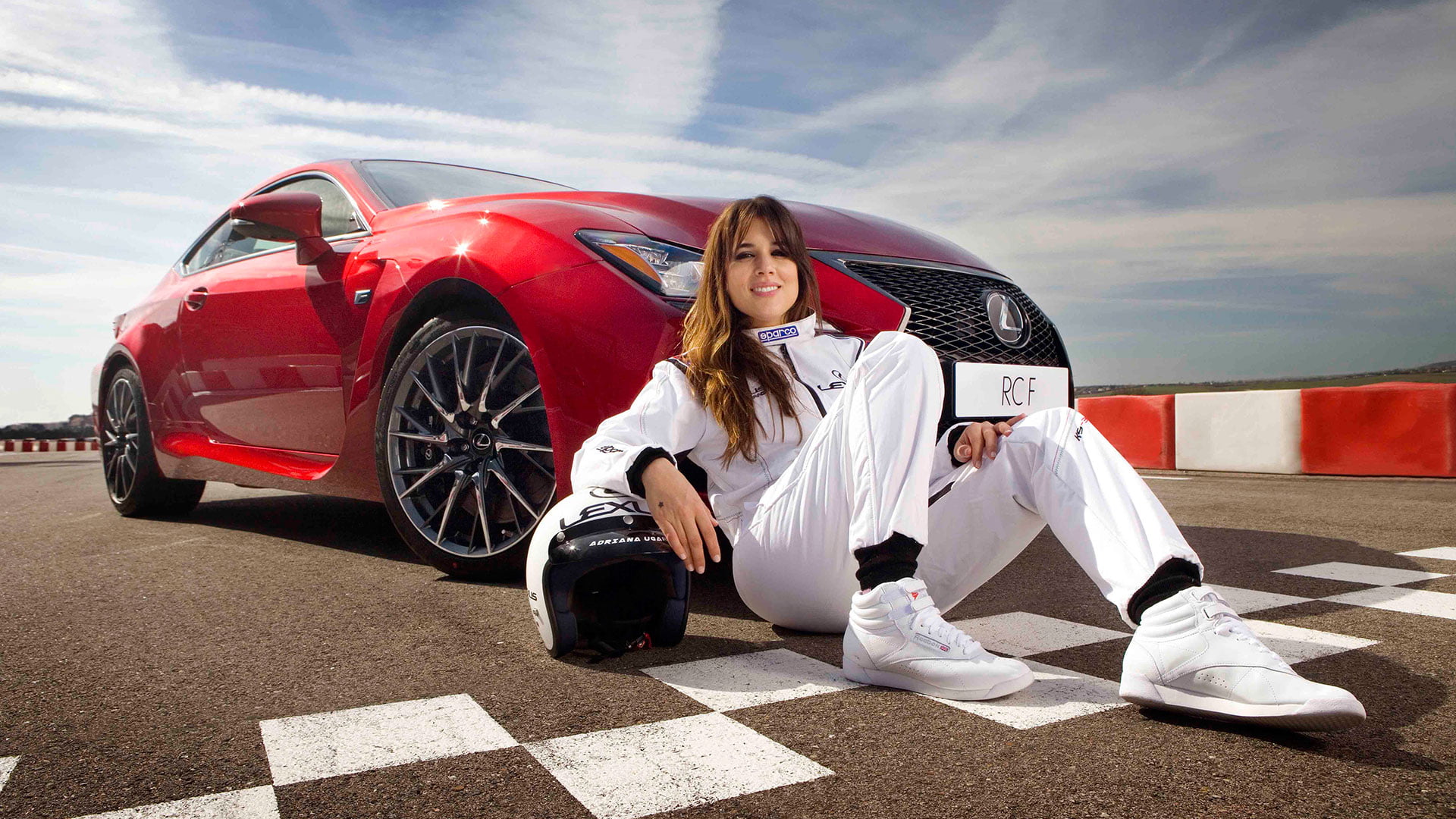 Actresses Adriana Ugarte Celebrity Girl Lexus Red Car