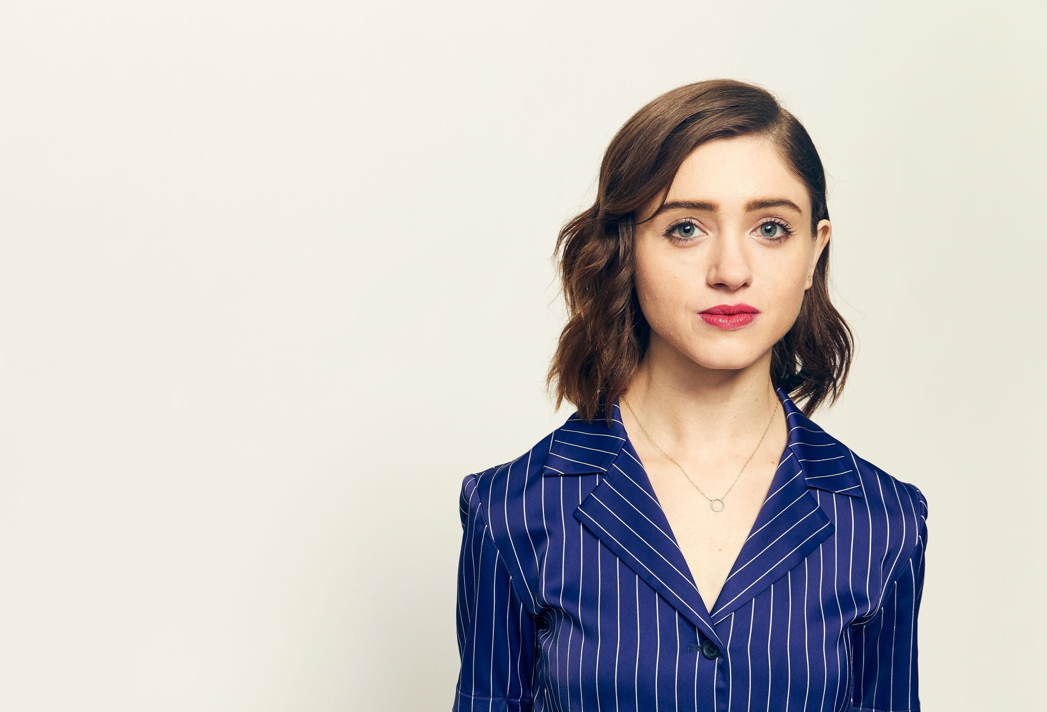 Actresses Natalia Dyer American Blue Eyes Brunette Lipstick 81 2k