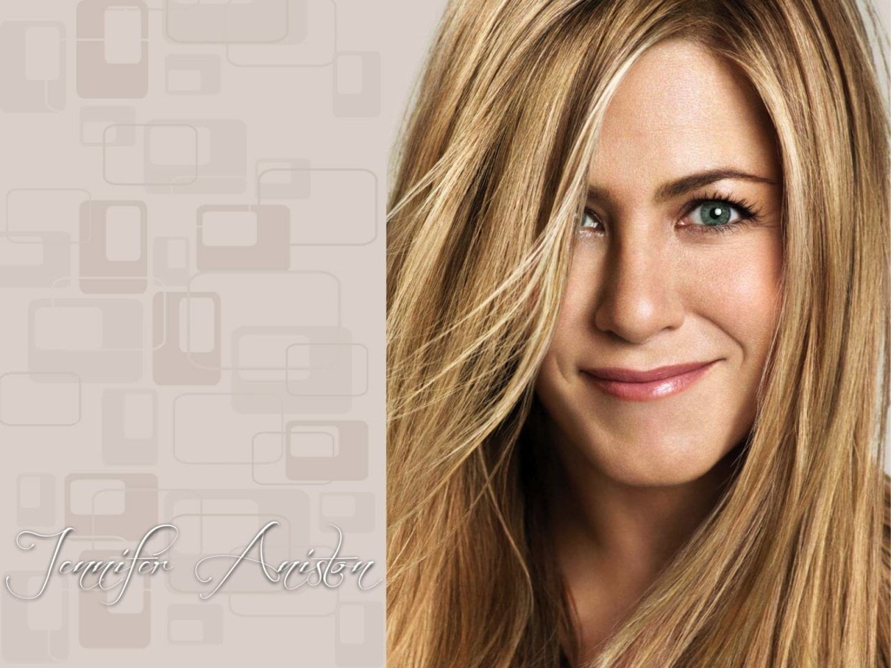 Actresses Jennifer Aniston portrait one person smiling