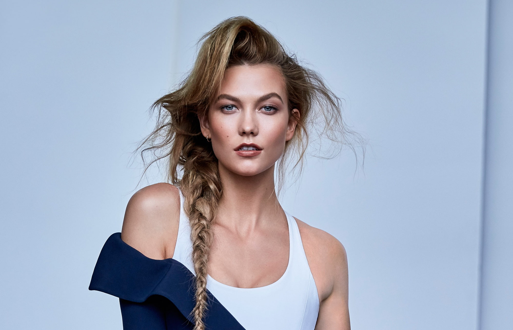 Models Karlie Kloss Actress Blonde Blue Eyes Braid 2k