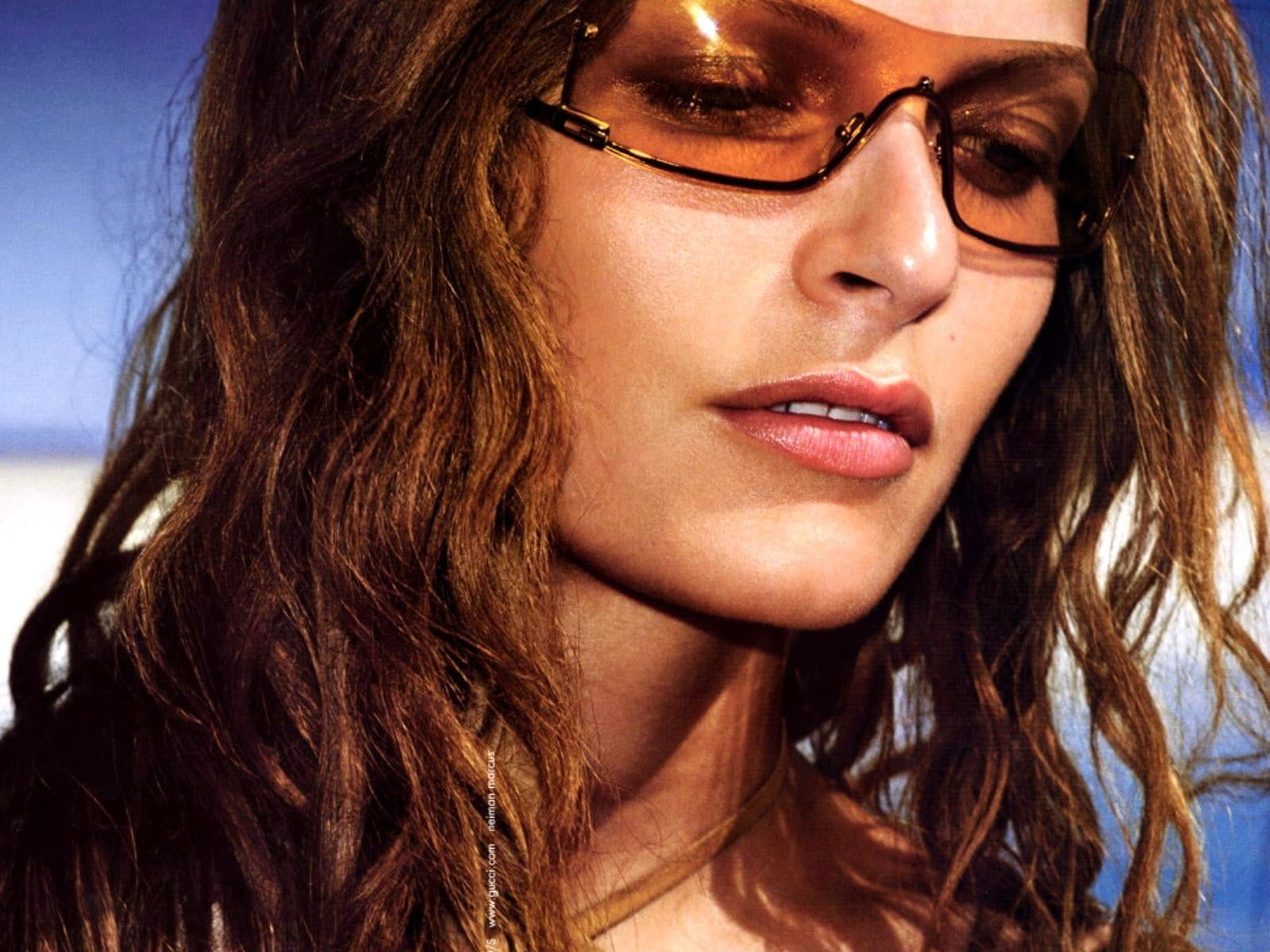 women actress model Rie Rasmussen long hair young adult