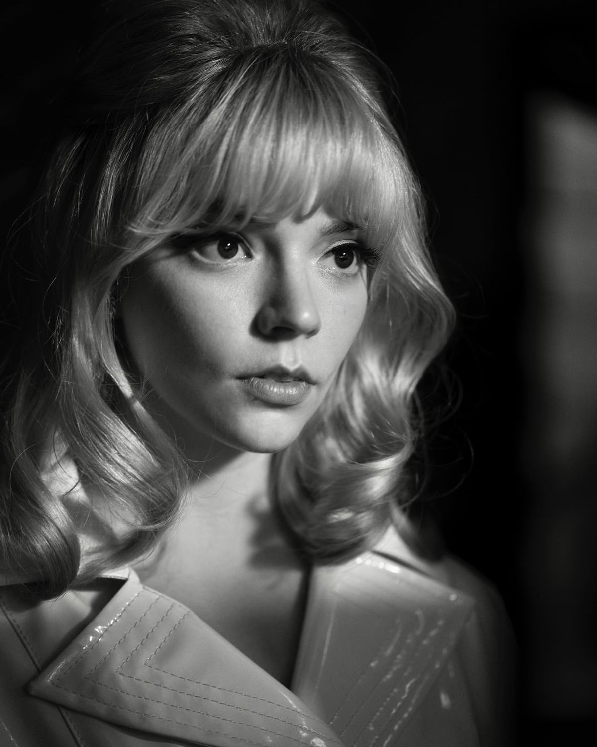 Anya Taylor Joy women actress monochrome Last Night in Soho