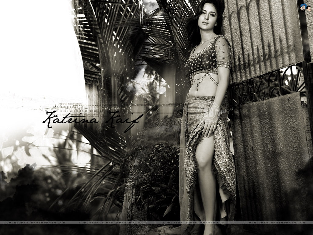 beautiful black and white katrina kaif 1 People Actresses HD Art