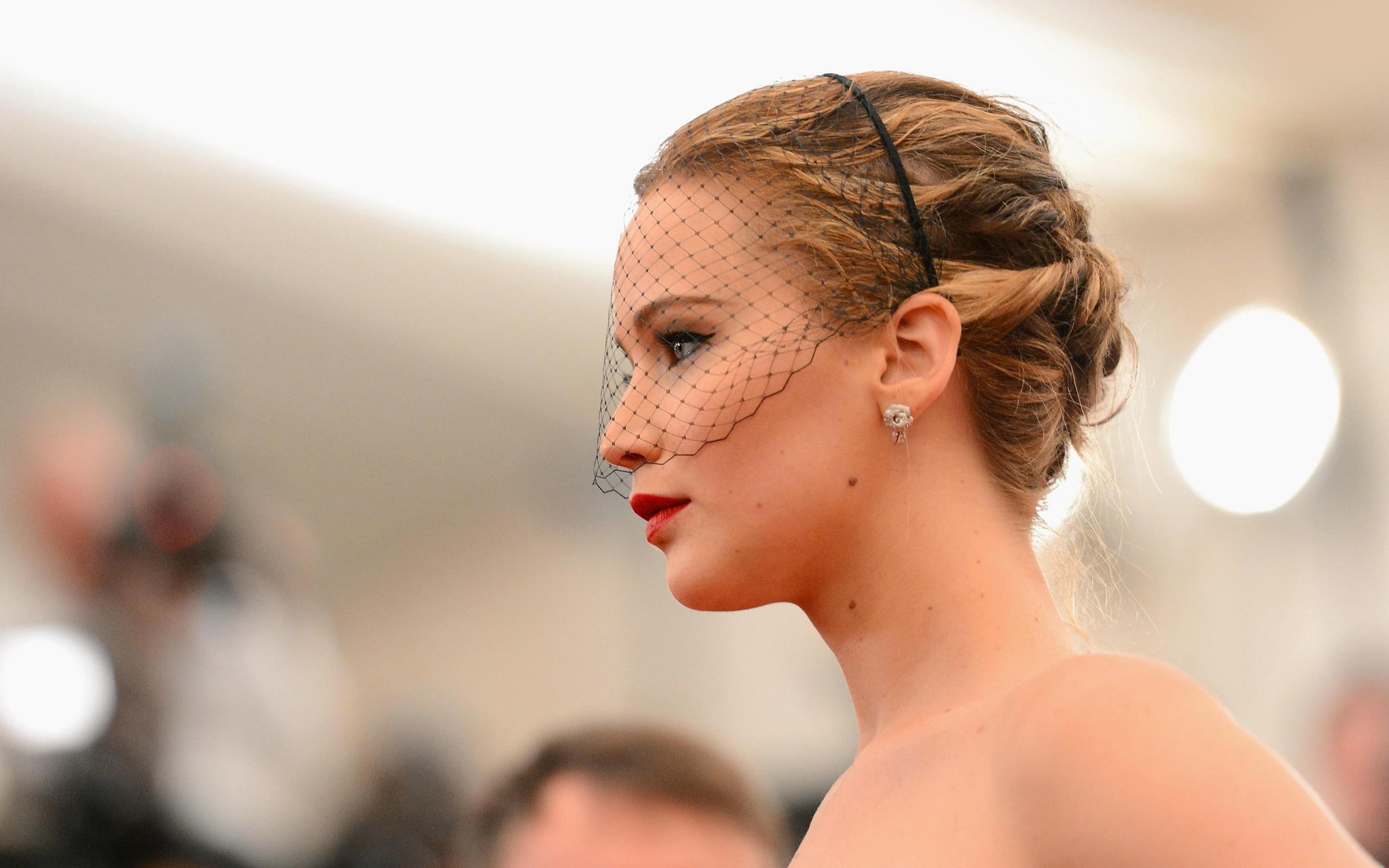 Beautiful Jennifer Lawrence Desktop Backgorund women's black facinator hat 2k