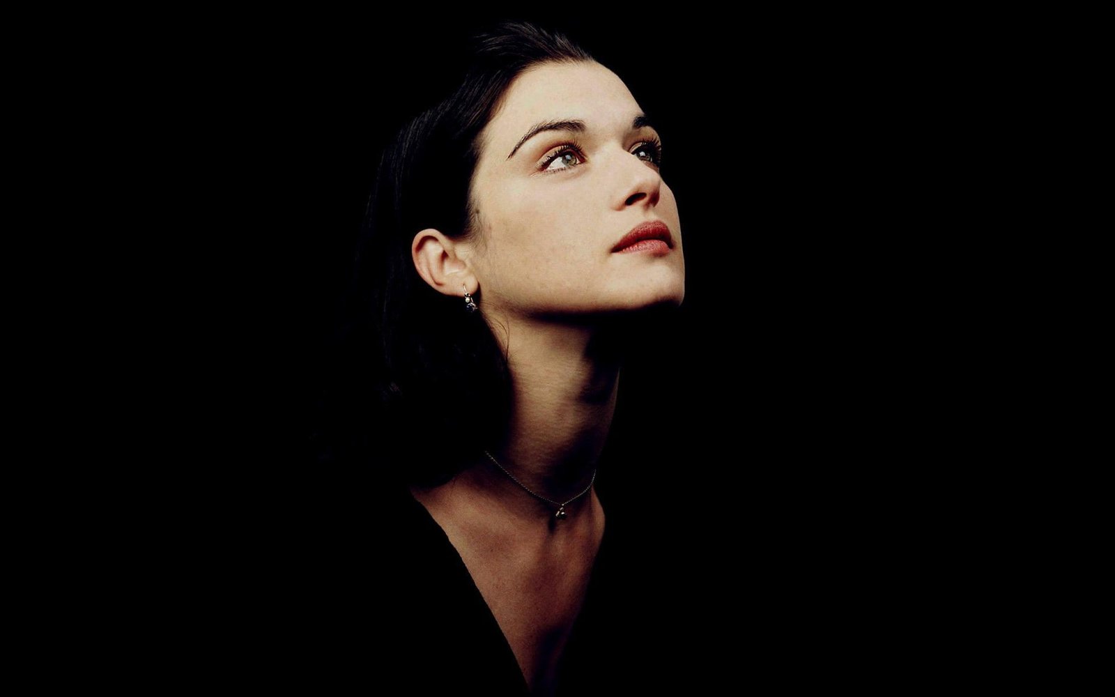 black brunette women face actress Rachel Weisz