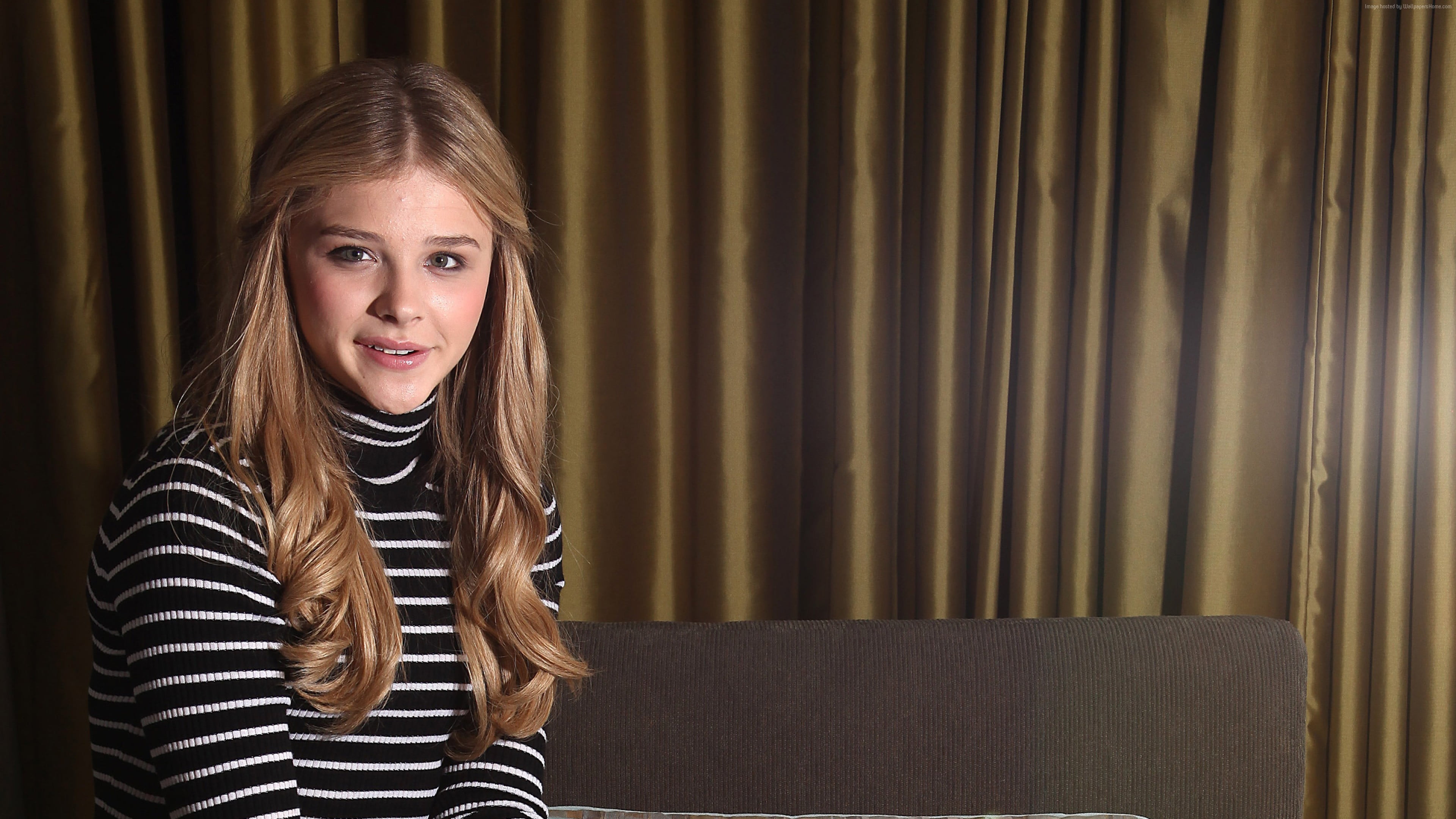 celebrity actress Chlo Grace Moretz blonde women portrait 2k