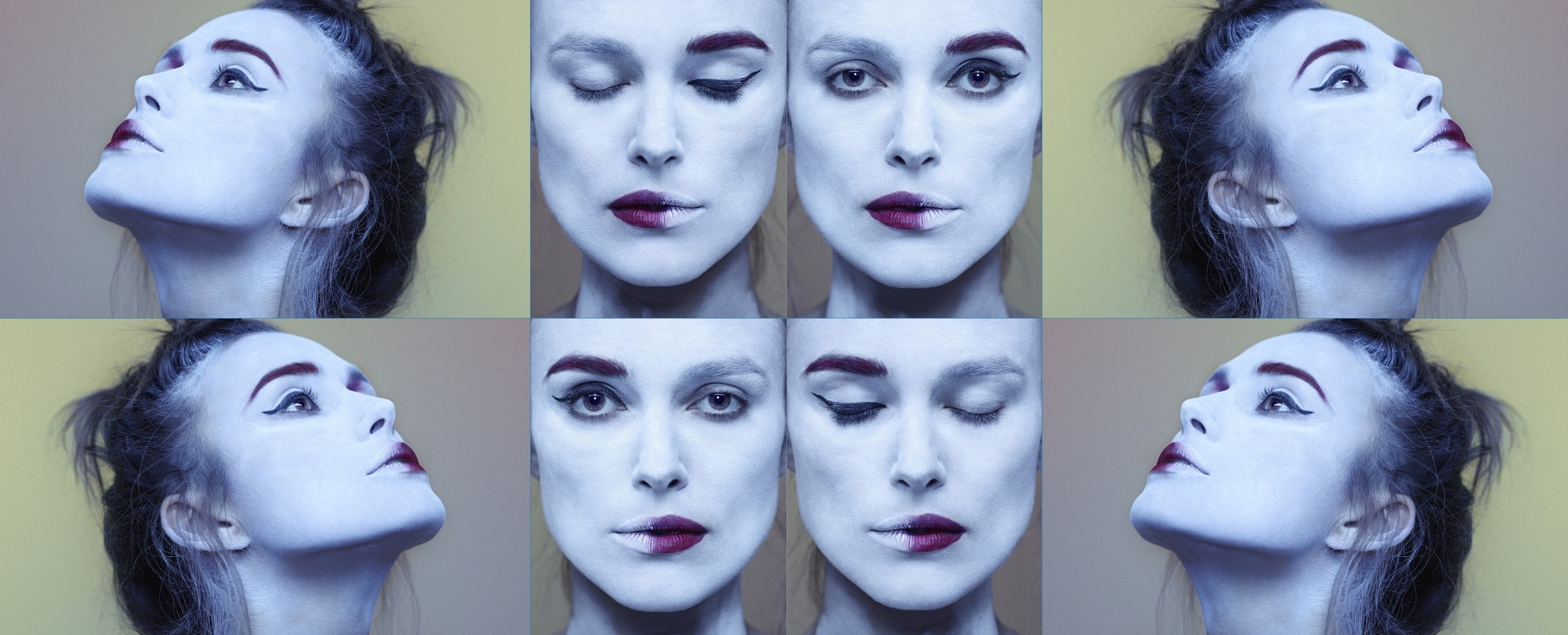 collage Keira Knightley face actress 2k
