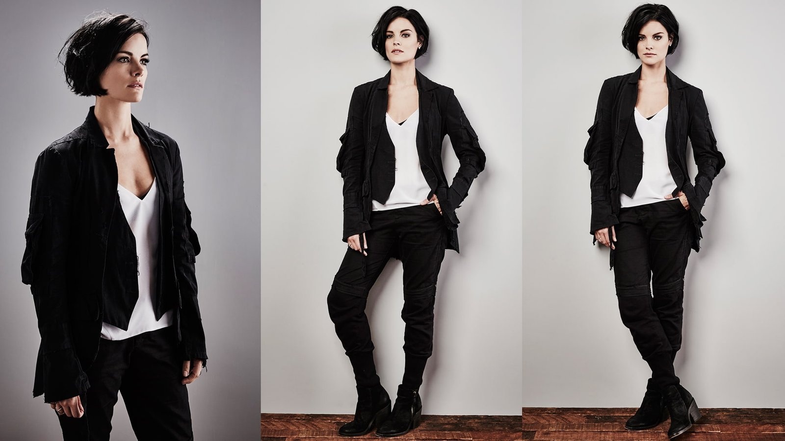 collage women actress Jaimie Alexander young adult standing