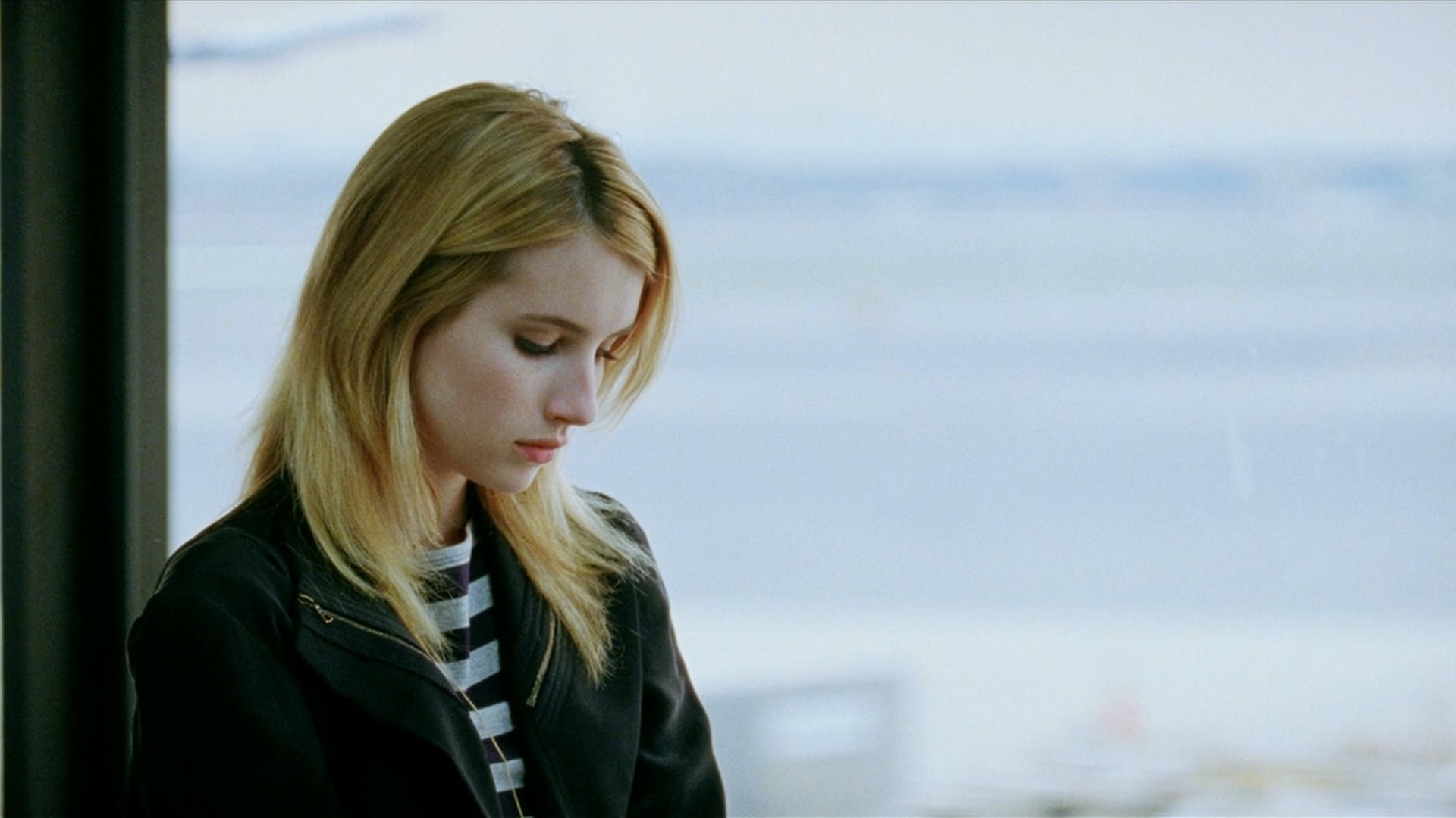 Emma Roberts actress movies women jacket one person looking