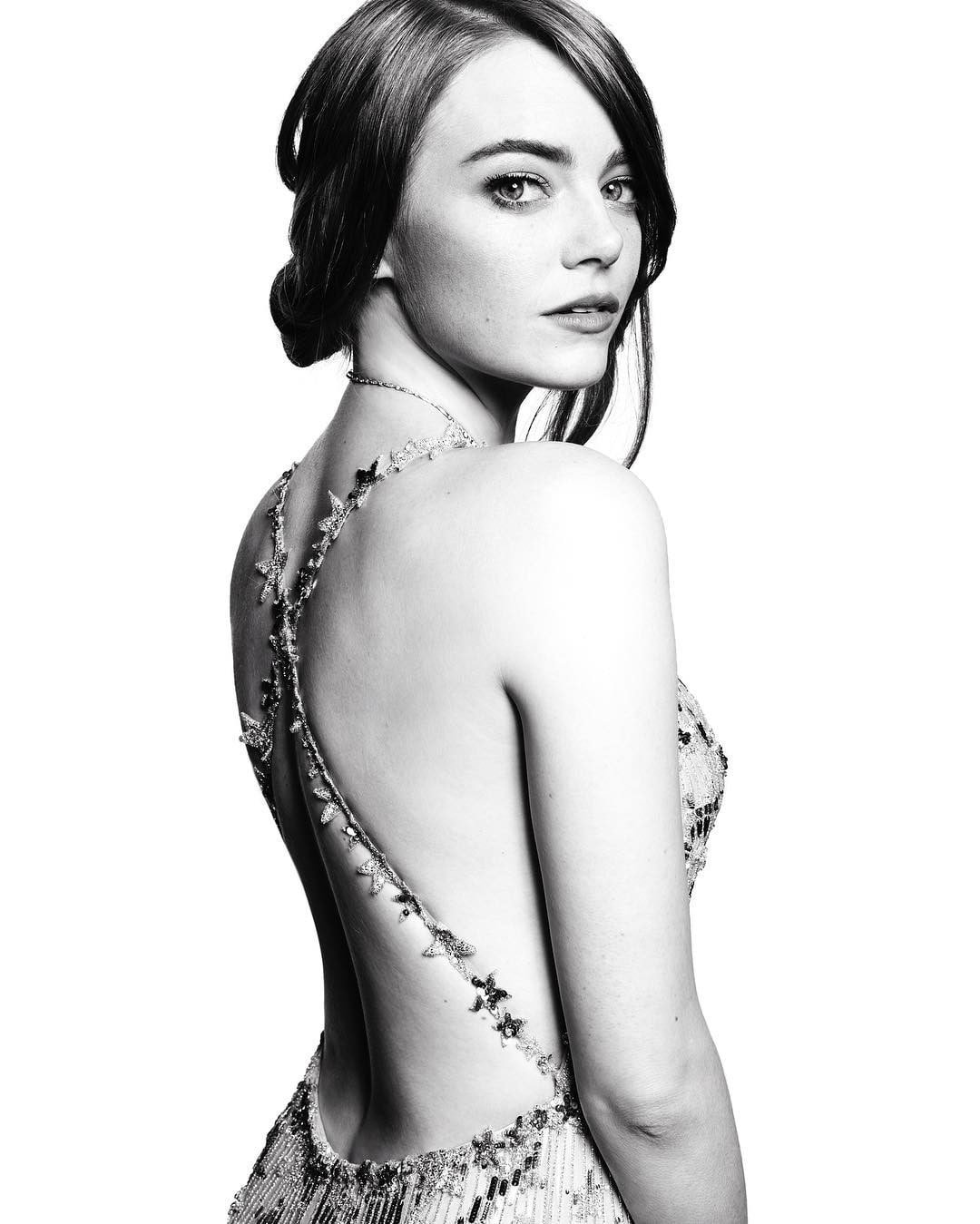 Emma Stone actress women monochrome