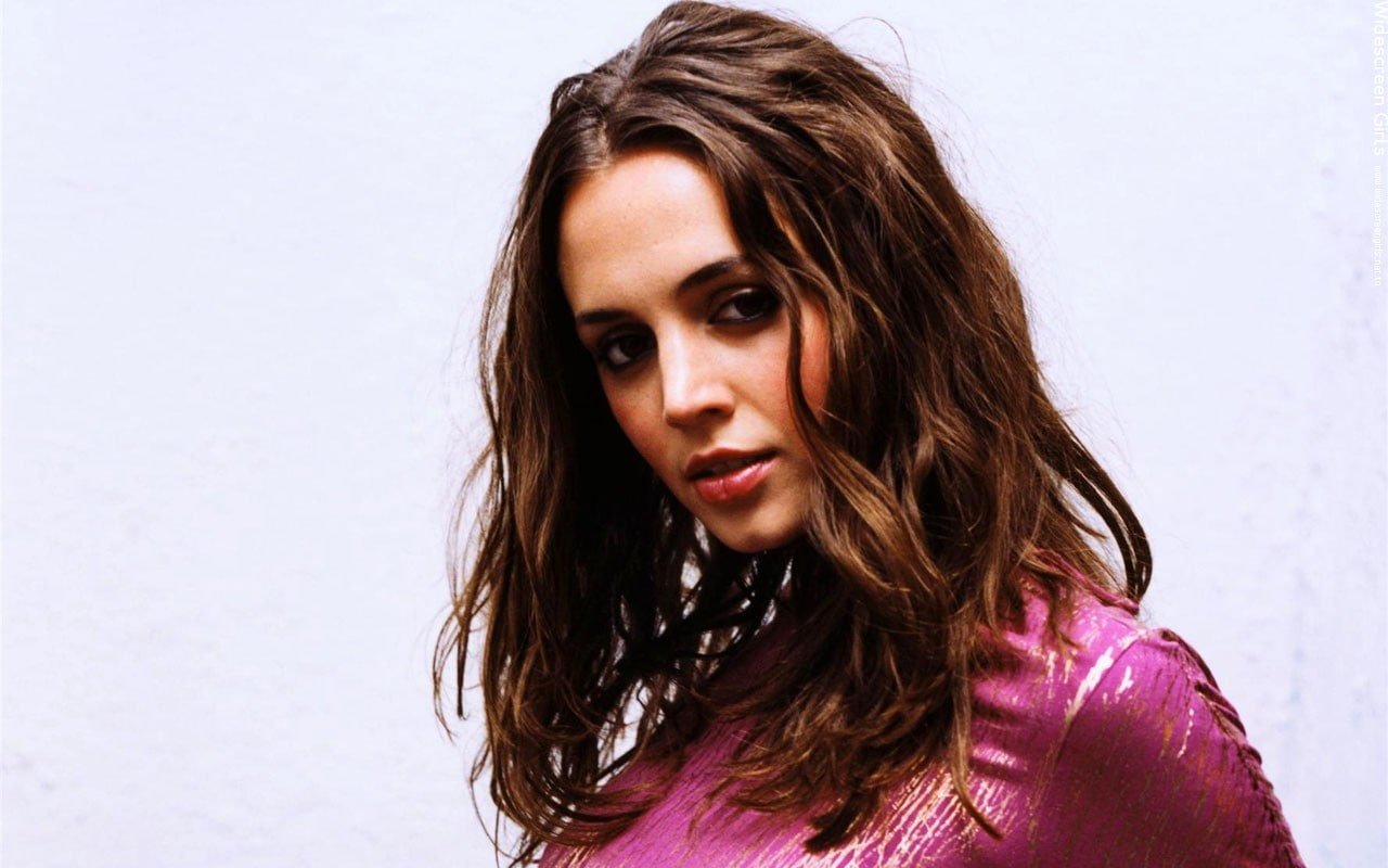 Eliza Dushku women actress brunette long hair pink dress