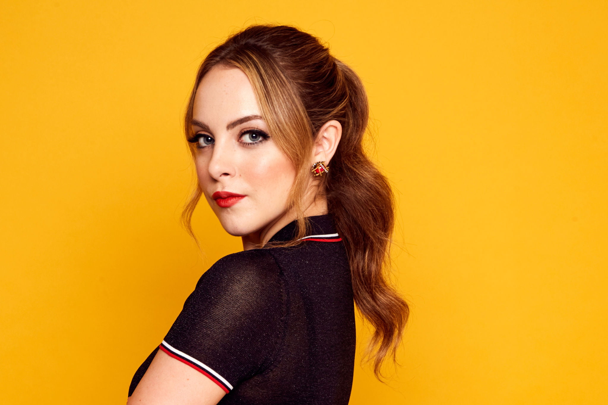 Elizabeth Gillies women actress singer blue eyes long hair 2k