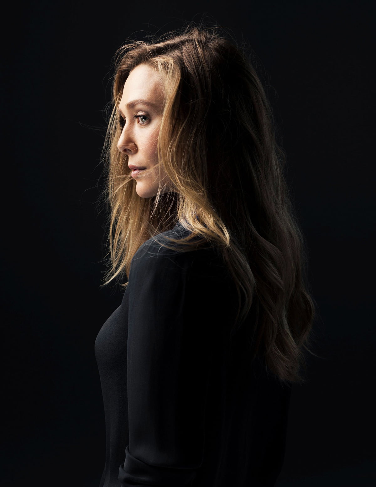 Elizabeth Olsen women actress long hair