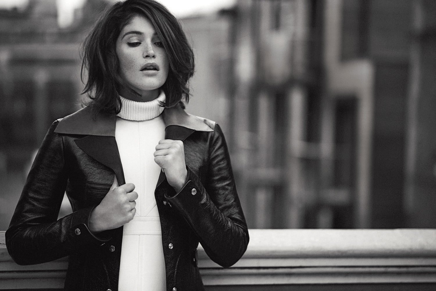 Gemma Arterton women actress monochrome one person young adult