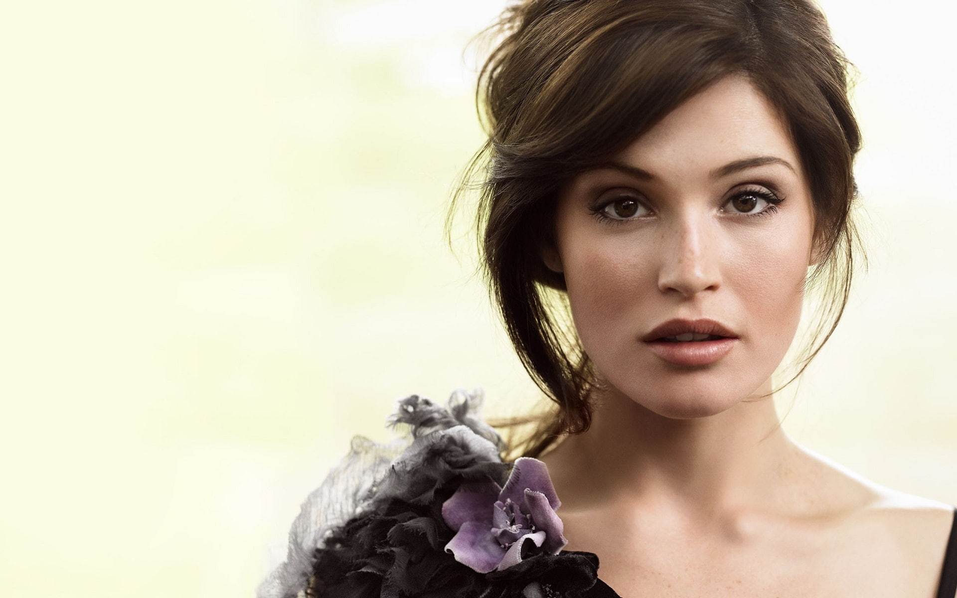 Gemma Arterton women brunette face actress