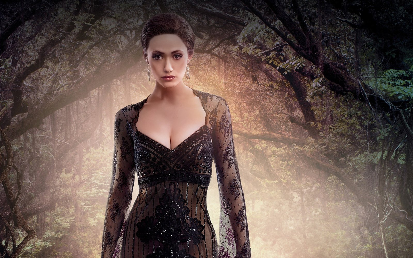 Emmy Rossum actress celebrity brunette women beauty tree 2k