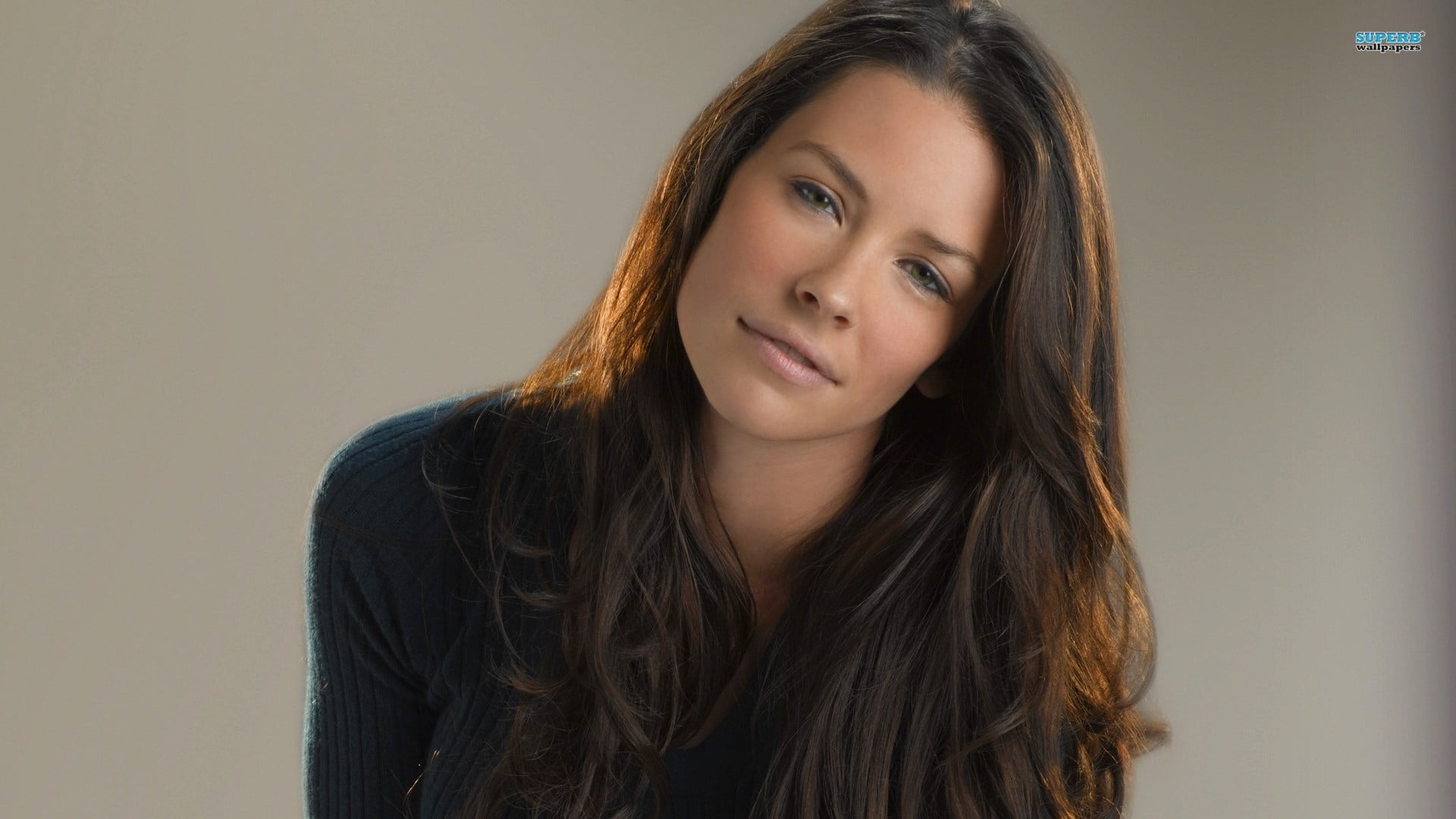 Evangeline Lily Lilly brunette celebrity brown eyes