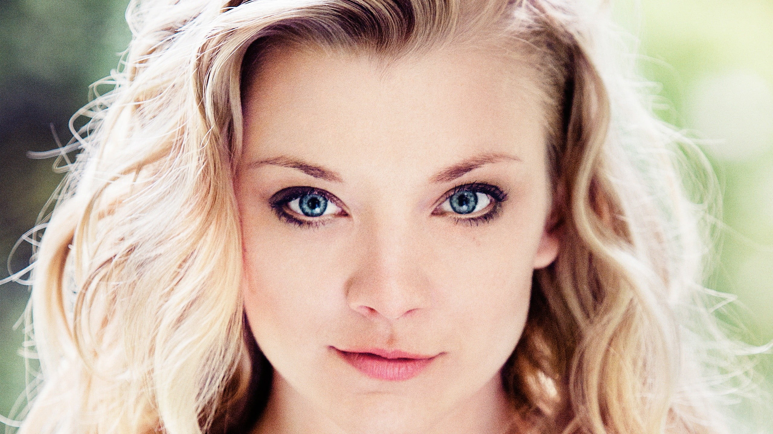 Natalie Dormer eyes blue women blonde actress portrait 2k