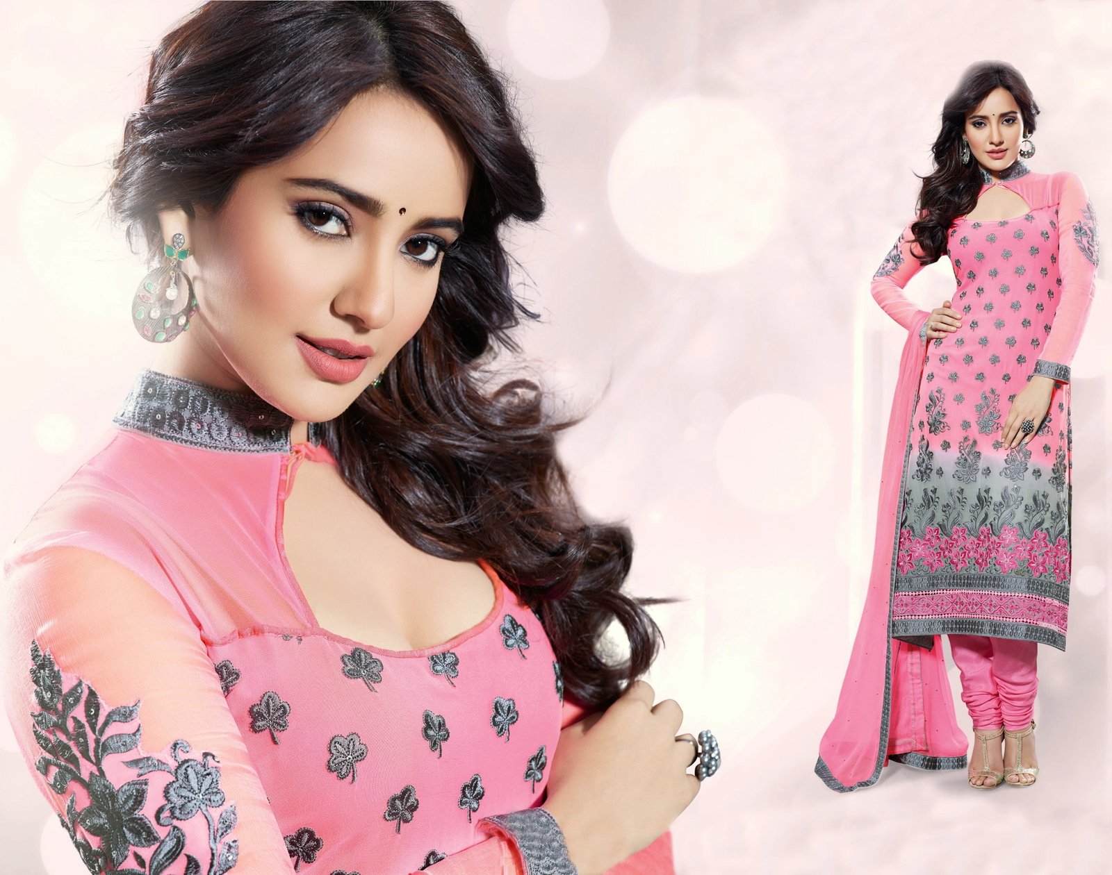 neha sharma brunette earrings bolywood actress open mouth 2k