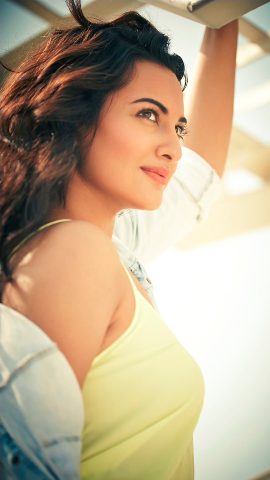 Pretty Sonakshi Sinha women's yellow cami top Female Celebrities 32