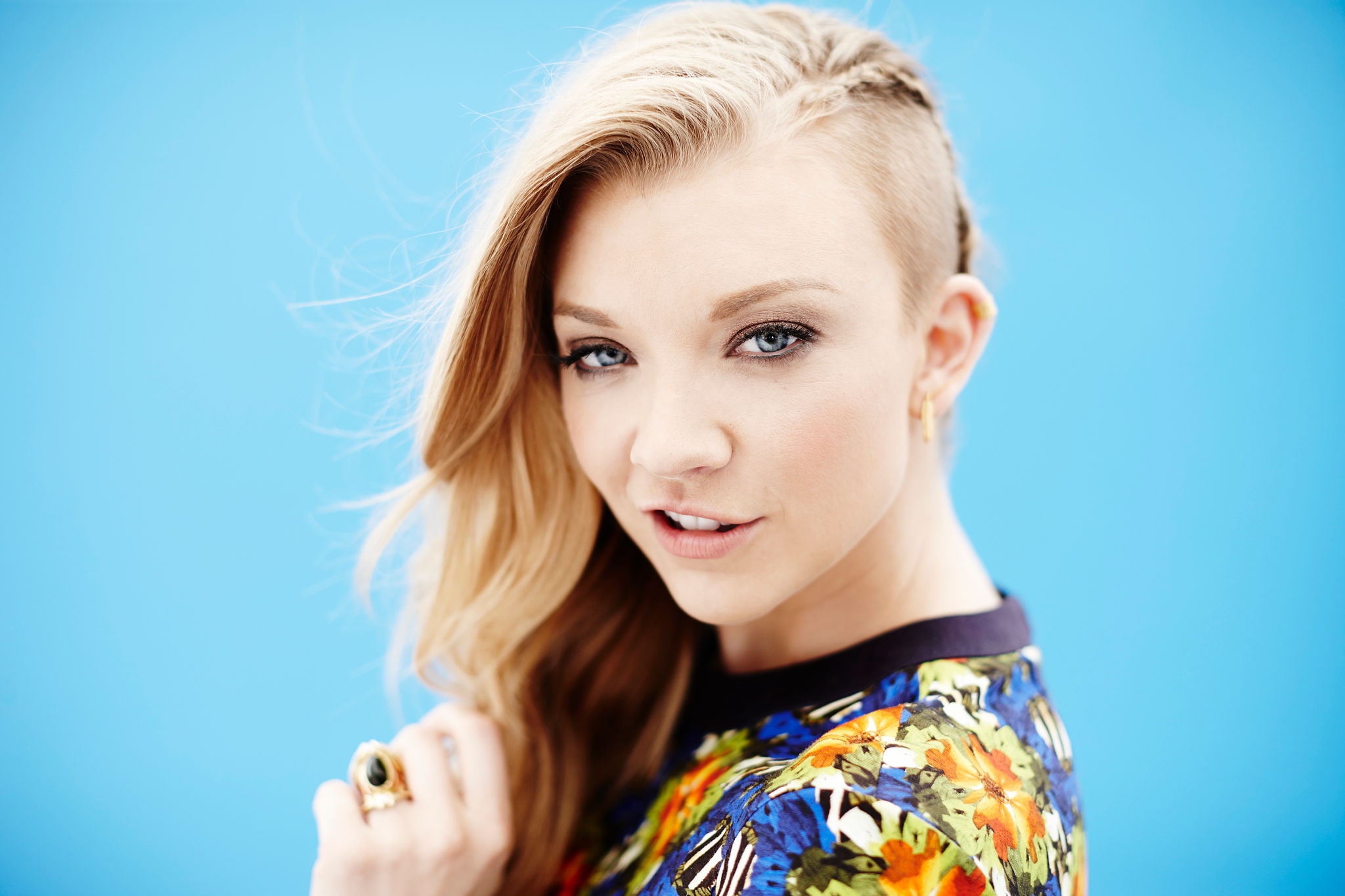 women actress blue eyes blonde Natalie Dormer 2k