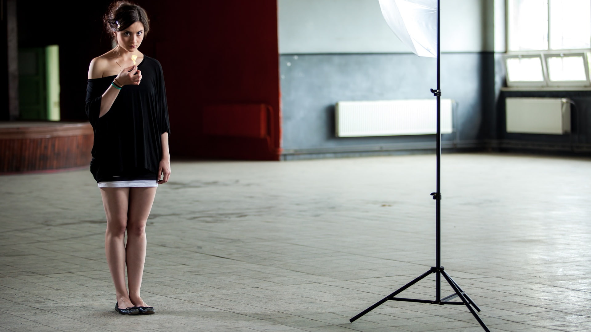 women actress brunette long hair Eva Josef kov czech